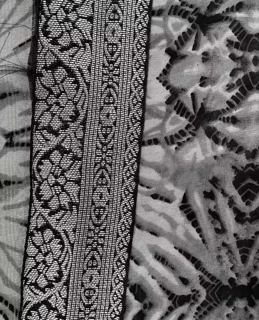 Beautiful designer georgette laced saree with blouse - Image 4