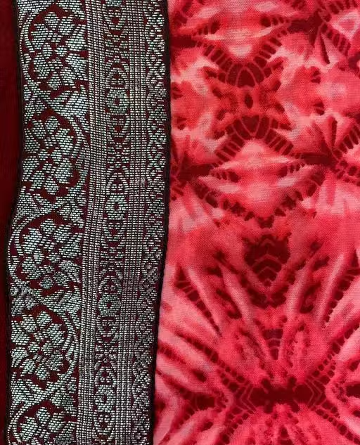 Beautiful designer georgette laced saree with blouse - Image 2