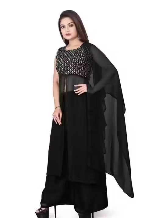 Georgette Kurta Palazzos for Women - Image 4