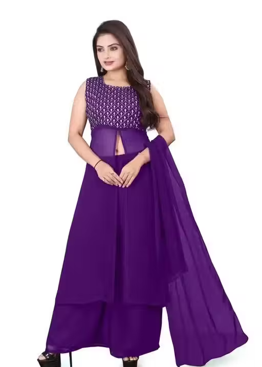 Georgette Kurta Palazzos for Women