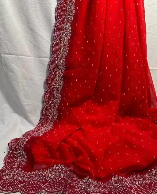 Diamond work Traditional Fancy Saree - Image 3