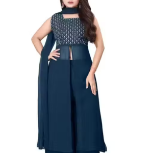 Georgette Kurta Palazzos Fit/ for Women