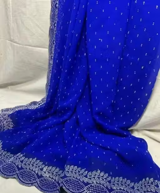 Diamond work Traditional Fancy Saree - Image 3