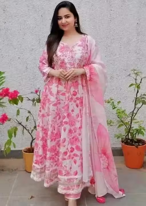 Printed Rayon Kurta Set for Women