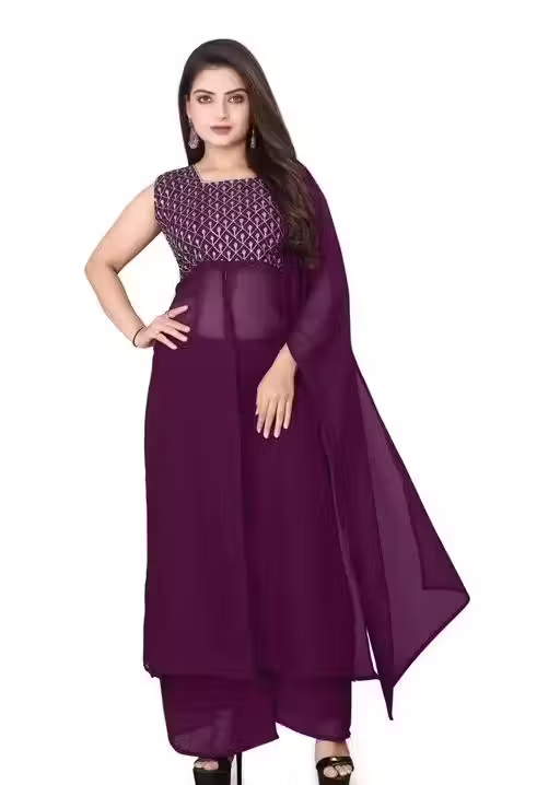 Georgette Kurta Palazzos for Women