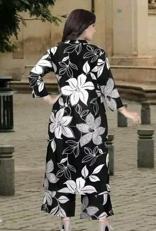 Printed Rayon Kurta Pants Fit/ for Women - Image 3