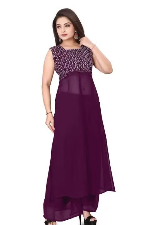 Georgette Kurta Palazzos for Women - Image 4