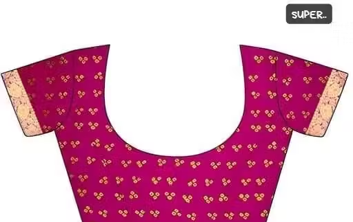 Designer georgette bandhani saree with running blouse - Image 3