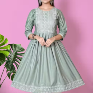 Elegant Rayon Printed EmbroideryWomen's Kurta - Perfect Blend of Style and Comfort(Light Green)