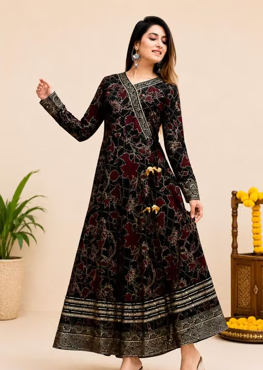 Flared Anarkali gown dress kurta for womens - Image 2