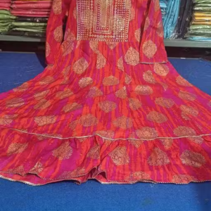 EMBROEDARY RAYON ANARKALI LONG KURTI