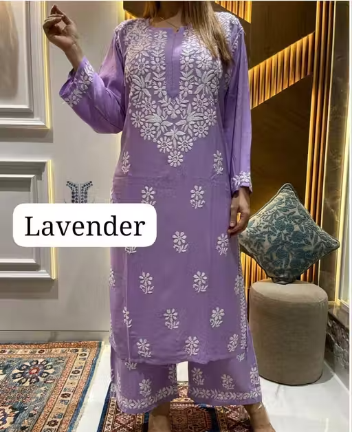 Rayon Kurta Palazzos for Women - Image 2