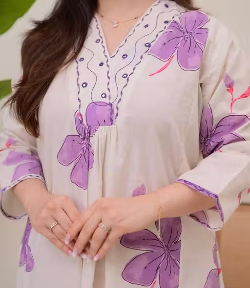Printed Viscose Kurta Palazzos Fit/ for Women