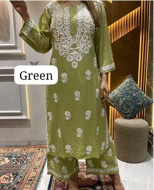Rayon Kurta Pants for Women - Image 2