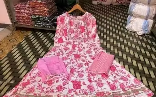 Printed Rayon Kurta Set for Women - Image 3