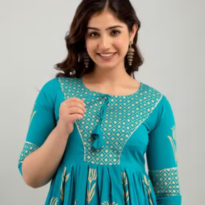 Women Rayon Floral Printed Amaira Anarkali Kurtis