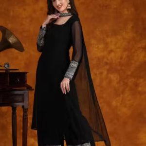 Embroidered Georgette Kurta Set for Women