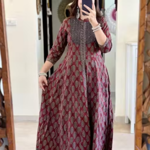 beautiful anrkali gowan reyon febric $ beautiful print