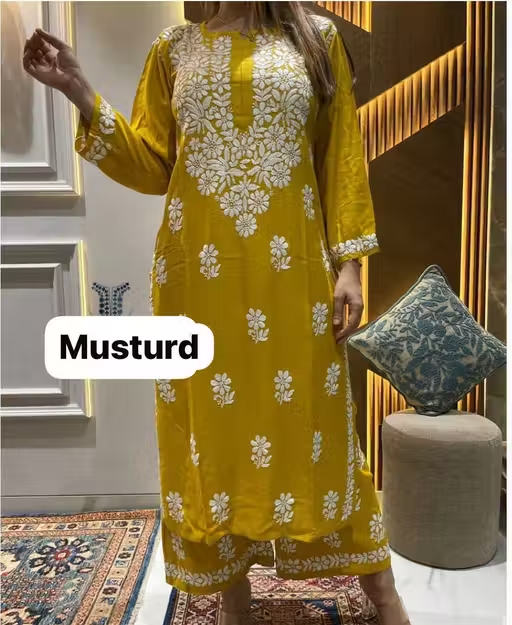 Rayon Kurta Pants for Women - Image 2