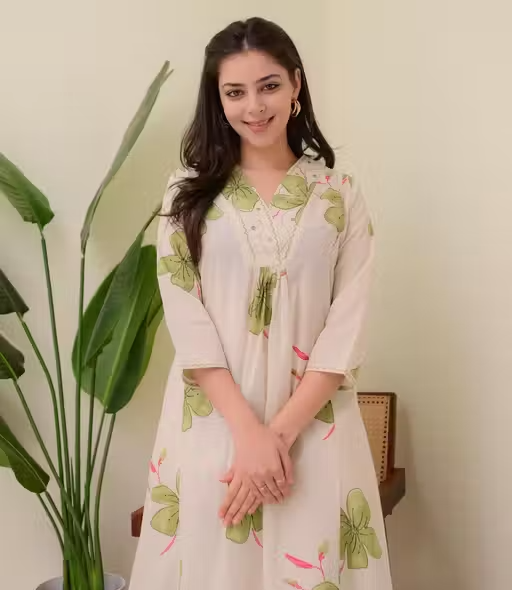 Printed Viscose Kurta Pants Fit/ for Women - Image 4