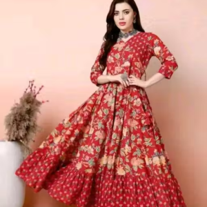Umbrella Kurti Red