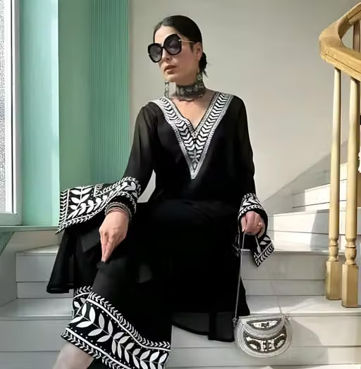 Georgette Kurta Palazzos for Women - Image 4