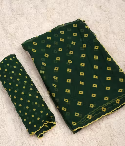 Georgette Printed Saree (With Lace)