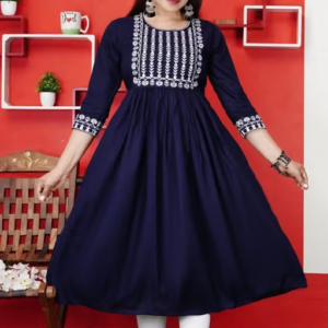 BLUE ANARKALI KURTI