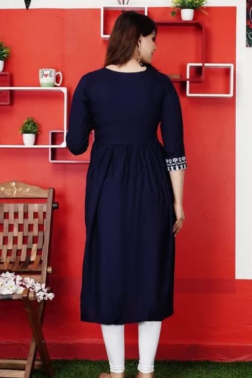 BLUE ANARKALI KURTI - Image 2