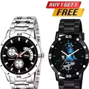 Analog Watch with Bracelet Combo for Men & Boys