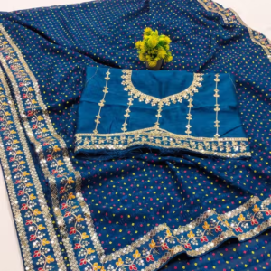 Fency Disener Georgette Pretty Sarees With New Fency Border With Blouse Piece.