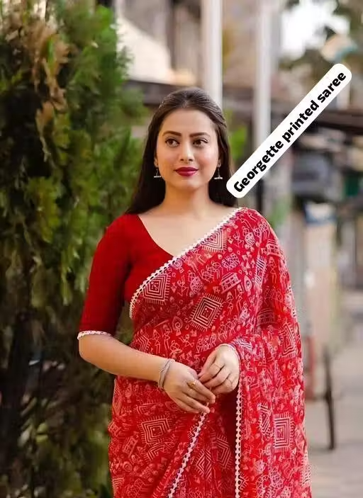 Georgette Printed Saree