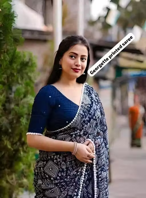 Georgette Printed Saree