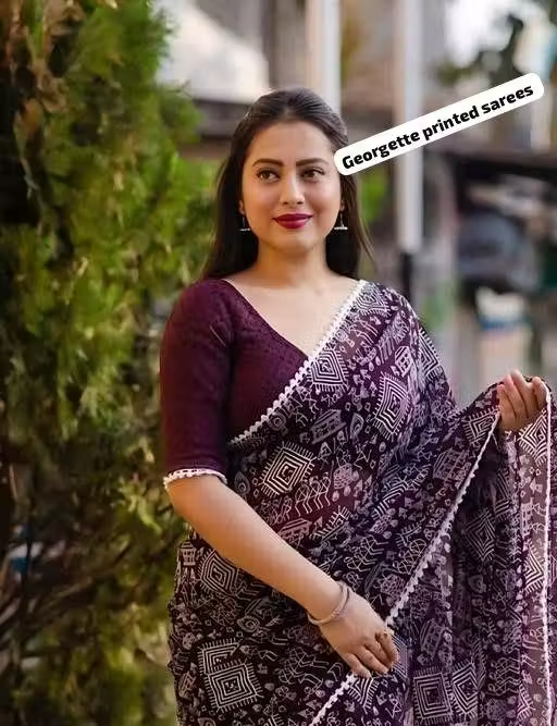 Georgette Printed Saree