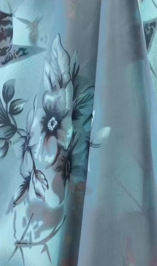 georgette gey Saree with blouse - Image 3