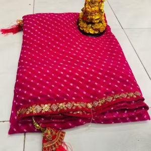 Bandhani saree, Bandhej saree, Top selling saree, Saree with blouse, pure georgette saree, soft georgette saree, party wear saree, desiger saree, banarsi saree, celebrity saree, festive saree, bollywood saree