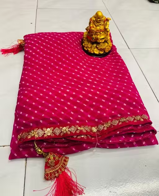 Bandhani saree, Bandhej saree, Top selling saree, Saree with blouse, pure georgette saree, soft georgette saree, party wear saree, desiger saree, banarsi saree, celebrity saree, festive saree, bollywood saree