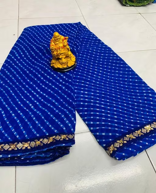 Bandhani saree, Bandhej saree, Top selling saree, Saree with blouse, pure georgette saree, soft georgette saree, party wear saree, desiger saree, banarsi saree, celebrity saree, festive saree, bollywood saree - Image 2
