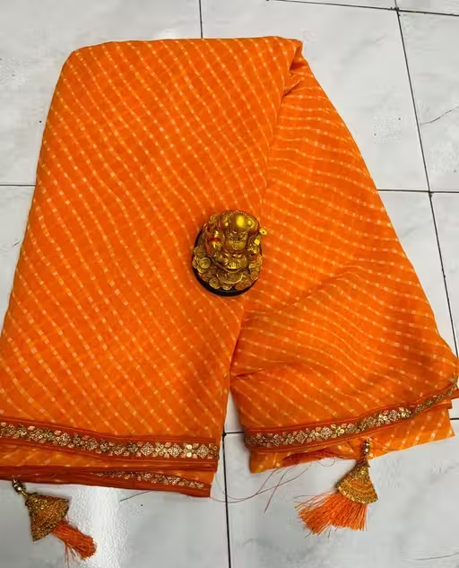 Bandhani saree, Bandhej saree, Top selling saree, Saree with blouse, pure georgette saree, soft georgette saree, party wear saree, desiger saree, banarsi saree, celebrity saree, festive saree, bollywood saree - Image 2