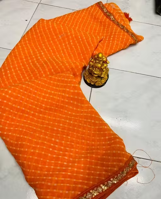Bandhani saree, Bandhej saree, Top selling saree, Saree with blouse, pure georgette saree, soft georgette saree, party wear saree, desiger saree, banarsi saree, celebrity saree, festive saree, bollywood saree - Image 4