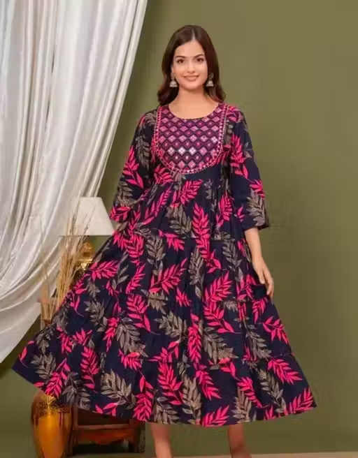 blue gown print