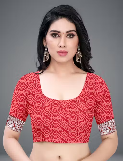 Daily Wear Bollywood Style Shibori Printed Saree For Women with Unstitch Blouse Piece - Image 4