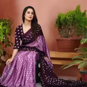 Best Chiffon Silk Bandhani Daily Wear Saree