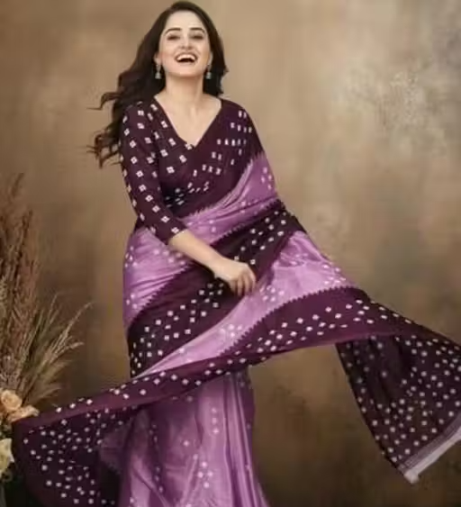 Best Chiffon Silk Bandhani Daily Wear Saree - Image 2