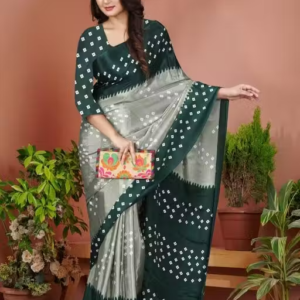 Best Chiffon Silk Bandhani Daily Wear Saree