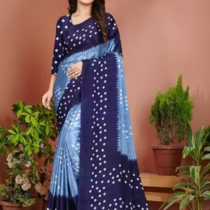 Best Chiffon Silk Bandhani Daily Wear Saree