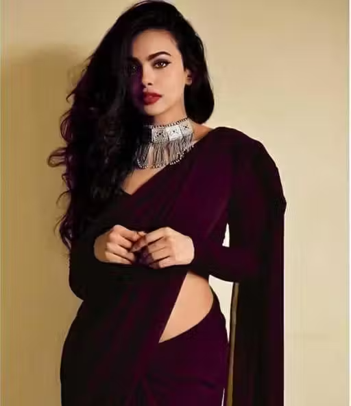 plain Georgette saree for womens
