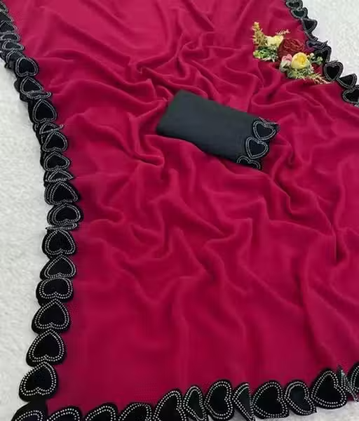 DILWALE GEORGETTE SAREE FABRIC IS VERY