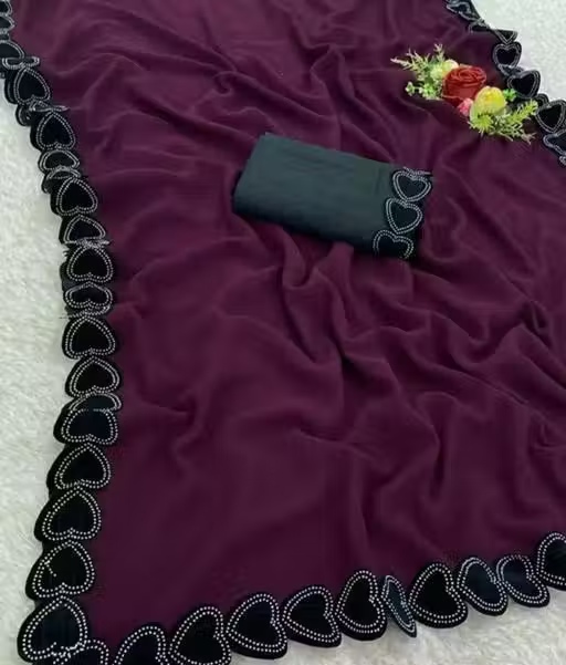 DILWALE GEORGETTE SAREE FABRIC IS VERY
