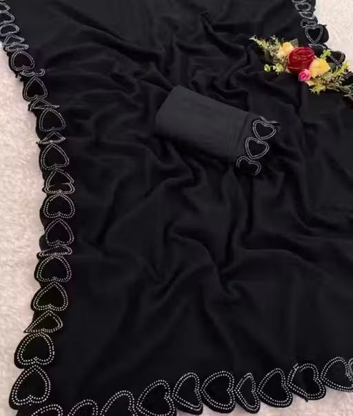 DILWALE GEORGETTE SAREE FABRIC IS VERY